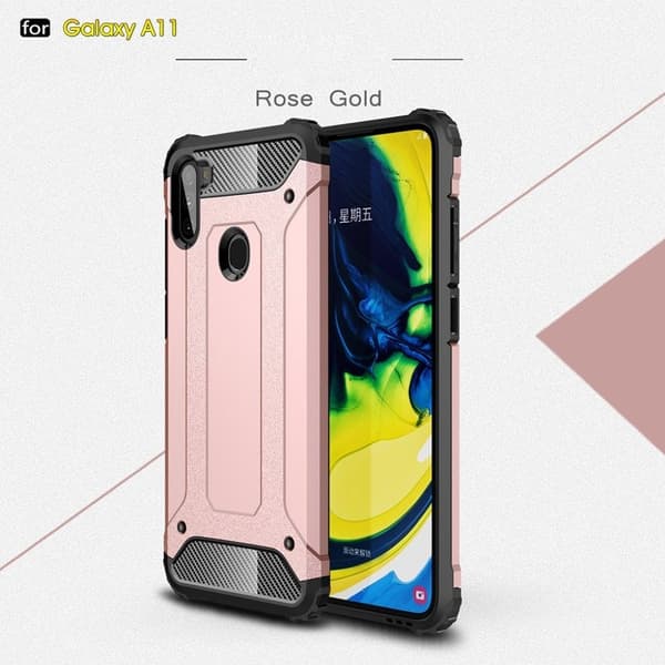 Armour Guard Samsung Galaxy A11 deksel - Rose Gull Pink