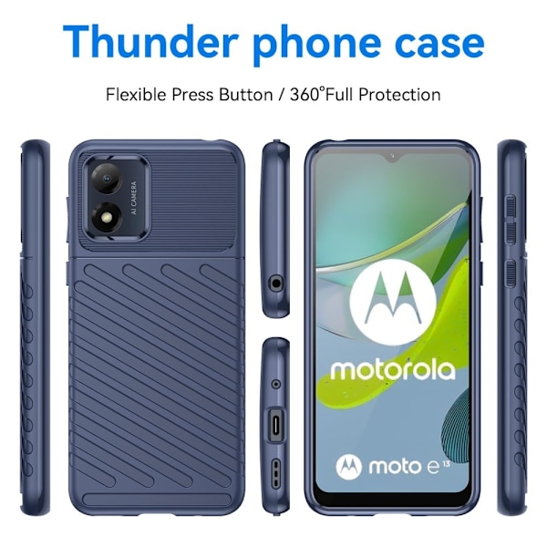 Thunder Motorola Moto E13 skal - Blå Blå
