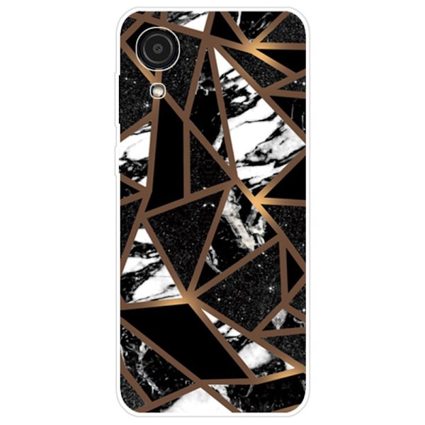 Marble Samsung Galaxy A03 Core Etui - Black Tile Fragmenter Multicolor
