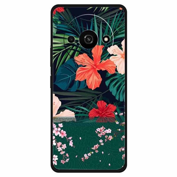 Imagine Xiaomi Redmi A3 / Xiaomi Poco C61 cover - Blomster Blue