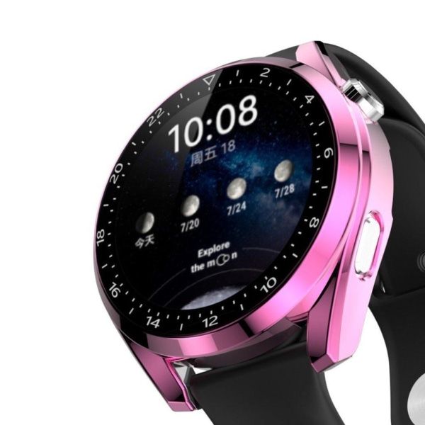 Huawei Watch 3 Pro skala designramme + skærmbeskytter i hærdet glas - Lyserød Pink