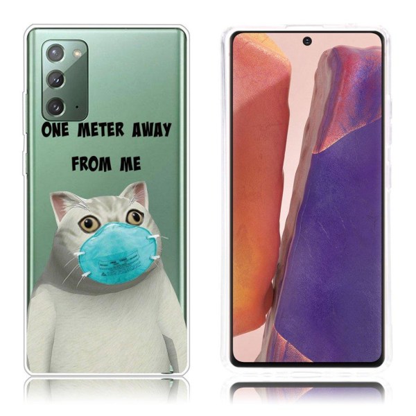 Deco Samsung Galaxy Note 20 case - Cat in Mask Silver grey