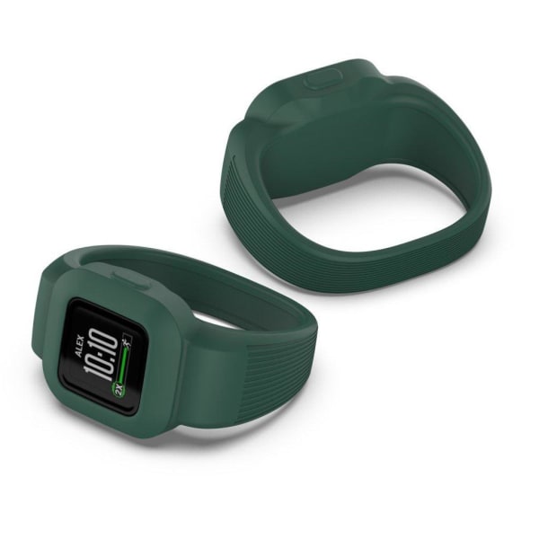 Garmin Vivofit Jr 3 silikonikellon hihna - Mustanvihreä / Koko: L Green