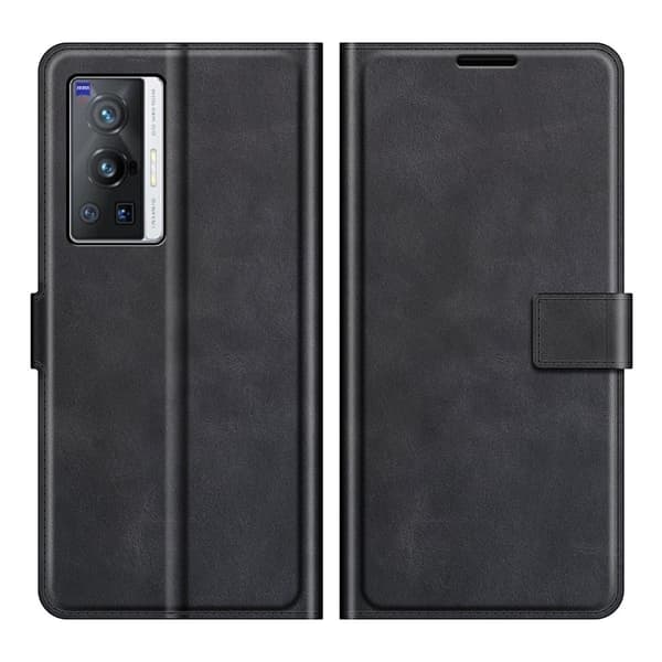 Læderetui med Pung til Vivo X70 Pro - Sort Black