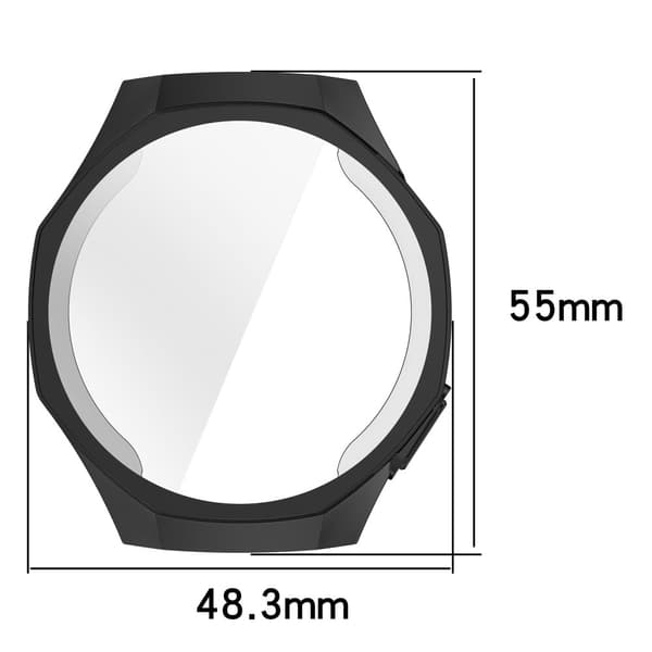 Huawei Watch GT 5 Pro 46 mm klokkeveske med full dekning, fleksibelt galvaniseringsdeksel - Sølv Silver grey