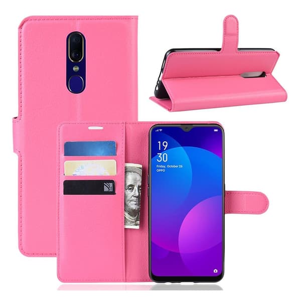 Simple Oppo F11 flip veske - Rose Pink