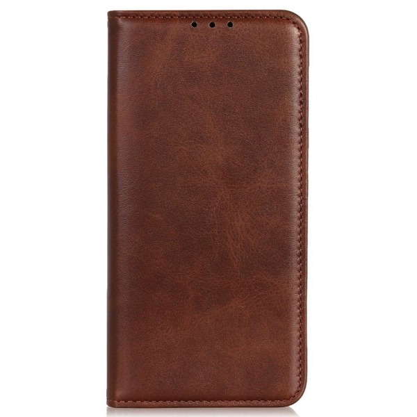 OnePlus Nord 2T lompakkokotelo, aitoa nahkaa - Kahvi Brown