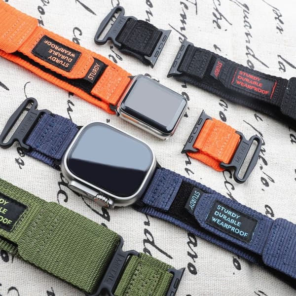Apple Watch Series 8 (41mm) AW nylon sportarmband - Blå Blå
