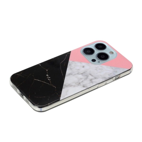 Marble iPhone 14 Pro Suojakotelo - Tri-color Marble Multicolor