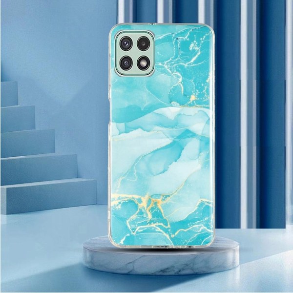 Marmormotiv Samsung Galaxy A22 5G skal - Grön Grön
