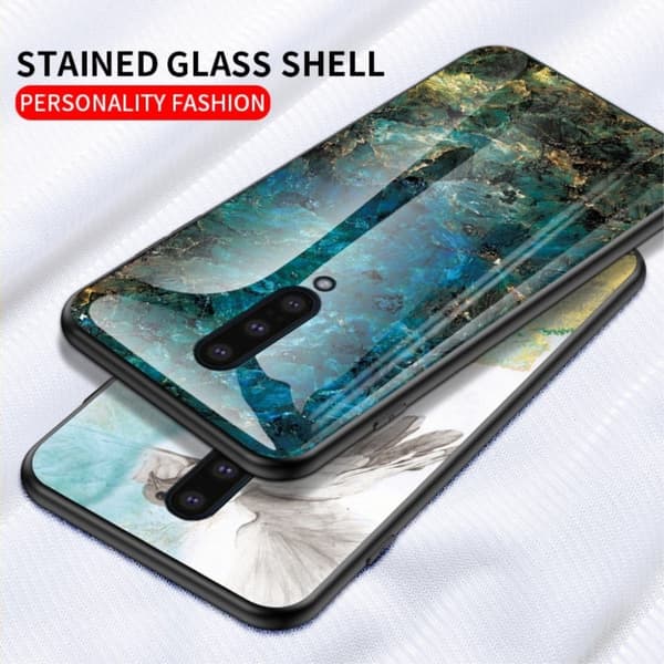 Fantasy Marble OnePlus 8 deksel - Emerald Green