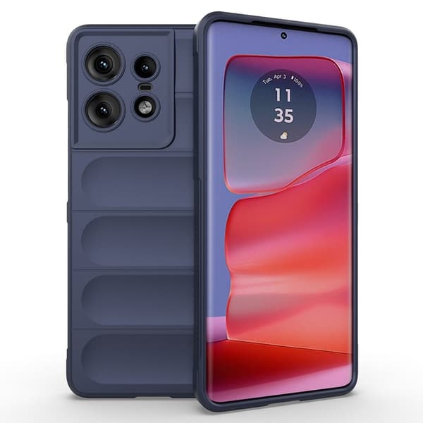 Deksel med mykt grep for Motorola Edge 50 Pro - Mørkeblå Blue