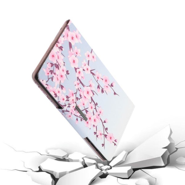 Lenovo Tab M10 HD Gen 2 Mønster Tryk Læder Etui - Pink Sakura Pink