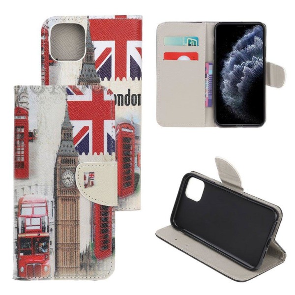 Wonderland iPhone 11 Pro Max flip etui - Big Ben Og Det Britiske Flag Multicolor