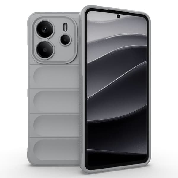 Deksel med mykt grep for Xiaomi Redmi Note 14 5G - Lysegrå Silver grey