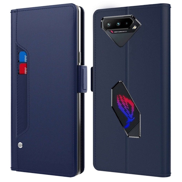 Phone Suojakotelo With Make-up Mirror And Slick Design For ASUS ROG Phone 5 - Sininen Blue