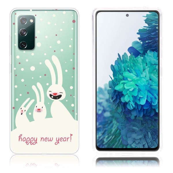 Christmas Samsung Galaxy S20 FE 5G / S20 FE fodral - Cute Bunnie Vit