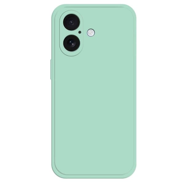iPhone 16 Plus fleksibelt etui med rett kantbeskyttelse Telefondeksel - Cyan Green