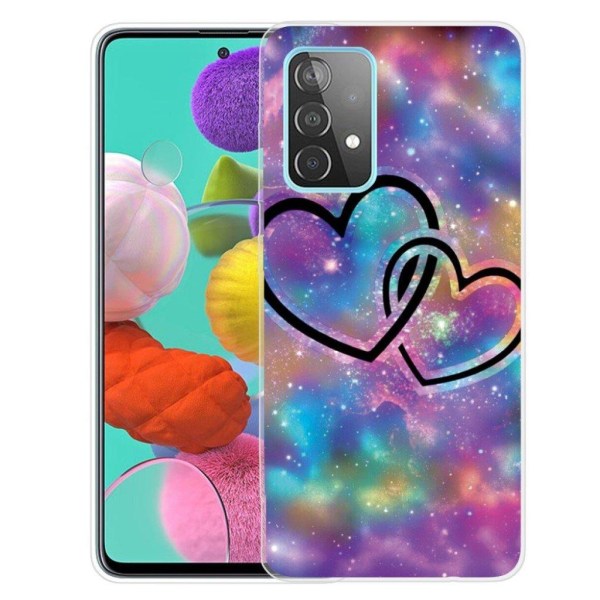 Deco Samsung Galaxy A72 5G etui - hjerter Multicolor