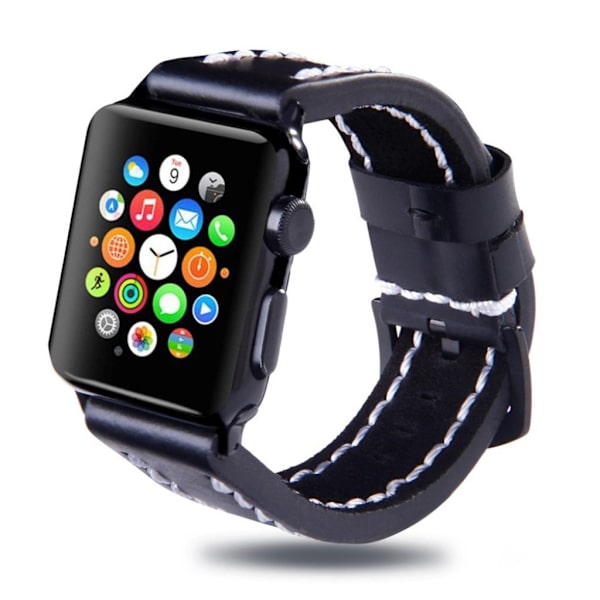 Apple Watch serie 4 40mm kernelæderurrem - sort Black