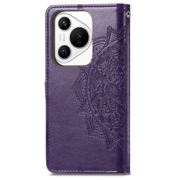 Mandala Huawei Pura 70 etui i lær - Blå Blue