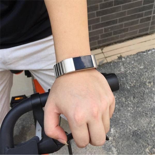 Fitbit Charge 2 klokkereim i metall - sølv Silver grey