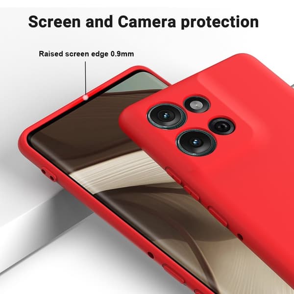 Matte Liquid Motorola Moto G75 silikone cover - Rød Red