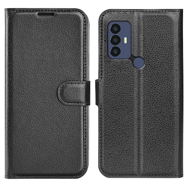 Klassisk Tcl 306 / 305 / 30e / 30se Flip Etui - Sort Black