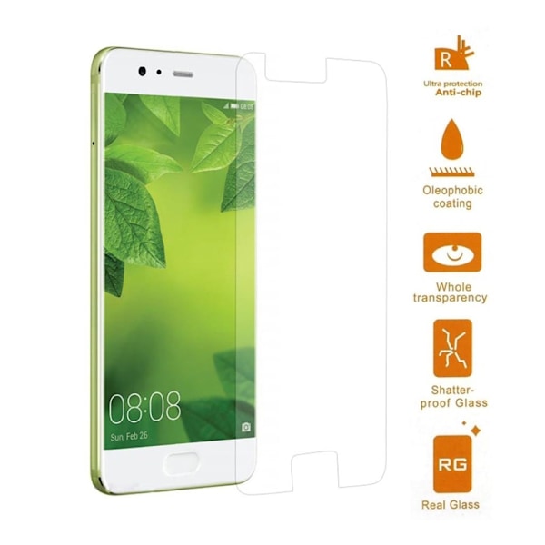 Huawei P10 Plus skærmbeskytter som er lavet af 0.3 mm glas Transparent