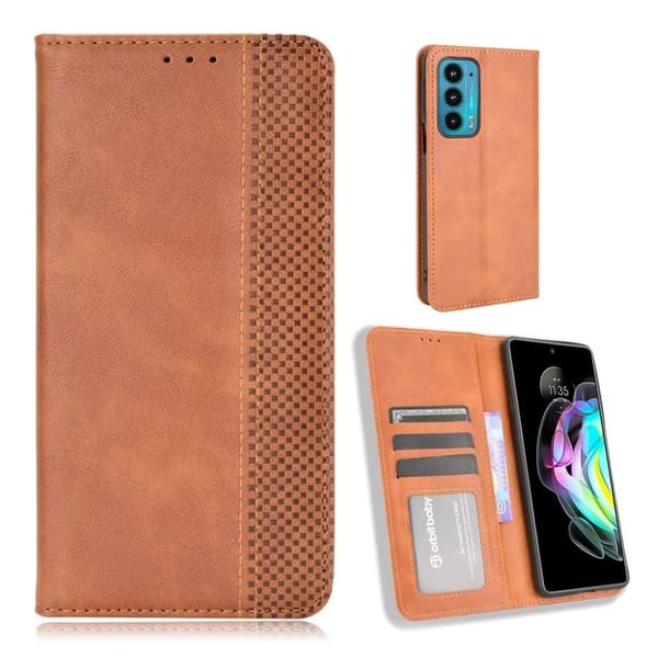 Bofink Vintage Motorola Edge 20 Læder Etui - Brun Brown