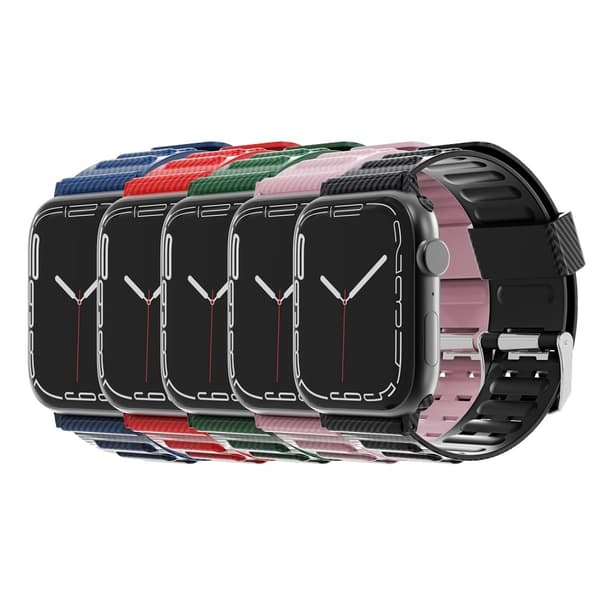 Apple Watch (41mm) fleksibel urrem i kulfiber - Blå Blue