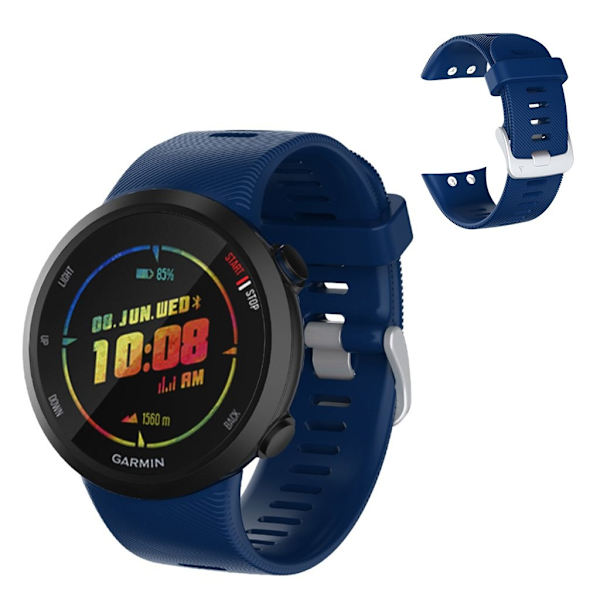 Garmin Forerunner 45 silikone urrem - Mørkeblå Blue