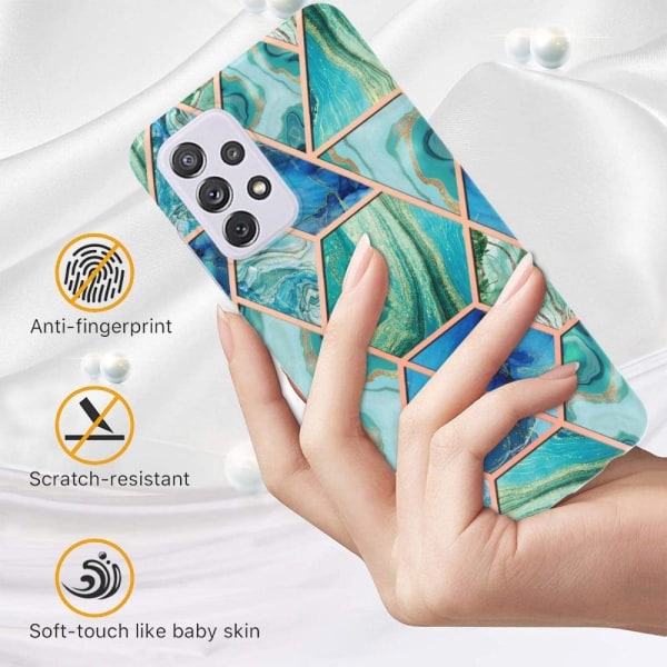 Marble design Samsung Galaxy A73 cover - Grøn Green