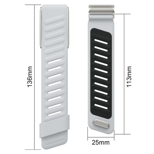 WHOOP 4.0 Fitness Tracker Adjustable Silicone Wristband Replacement Strap - Starlight Silver grey