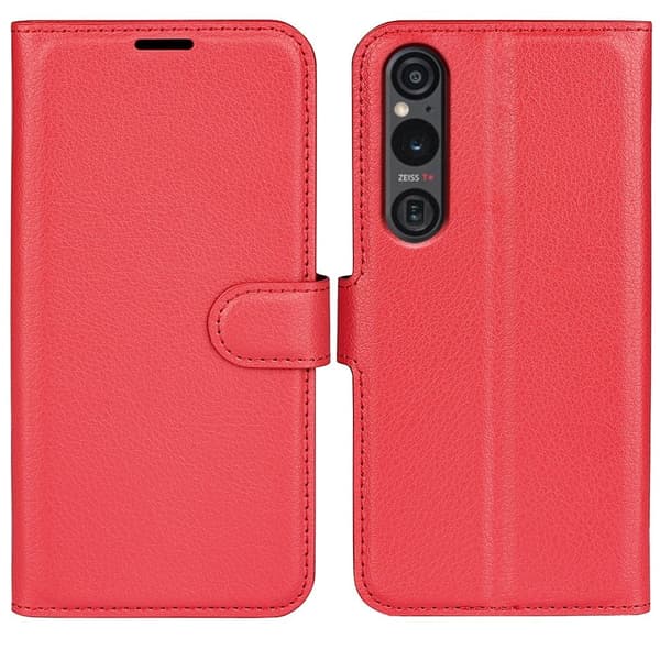 Classic Sony Xperia 1 VI flip kuoret - Punainen Red