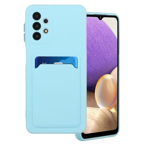 Samsung Galaxy A72 5G skal med korthållare - Blå Blå
