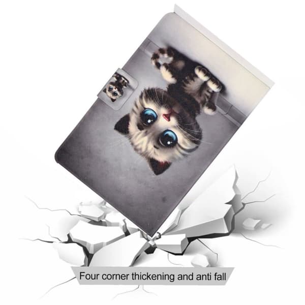 Lenovo Tab M10 FHD Plus Cool Mønster Lær Flippetui - Baby Katt White