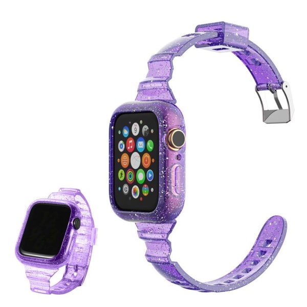glitter themed klockarmband för Apple Watch Series 6 / 5 40mm - Lila