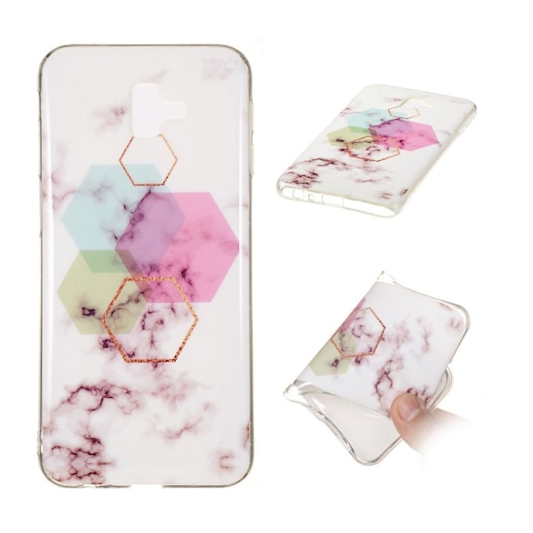 Samsung Galaxy J6 Plus (2018) marmor mønster blødt etui - stil C Multicolor