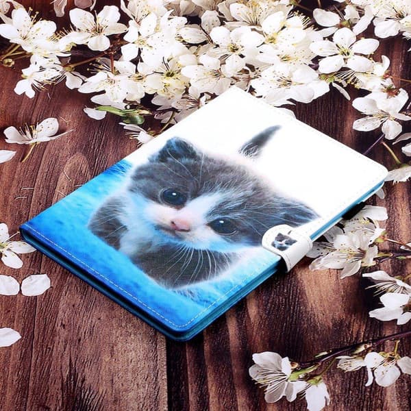 Samsung Galaxy Tab A 10.1 (2019) mönstrat flipfodral i läder - Katt multifärg