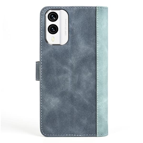 Tofarget lærdeksel for Nokia X30 - Blå Blue