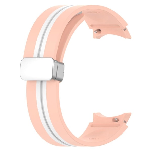 Samsung Galaxy Watch 5 Pro dobbeltfarvet silikoneurrem - Lyserød / Hvid Pink