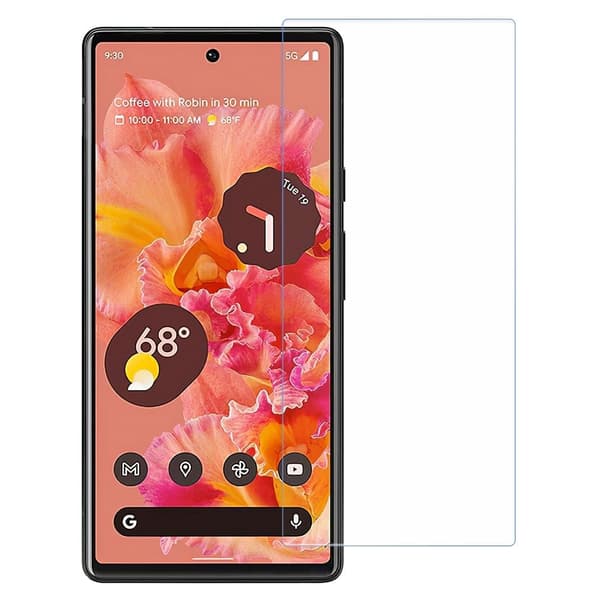 AMORUS kaari reuna karkaistua lasia näytönsuoja Google Pixel 6:lle Transparent
