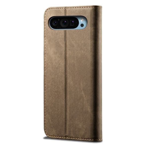 Jeans Google Pixel 9 / Google Pixel 9 Pro flip case - Khaki Brown