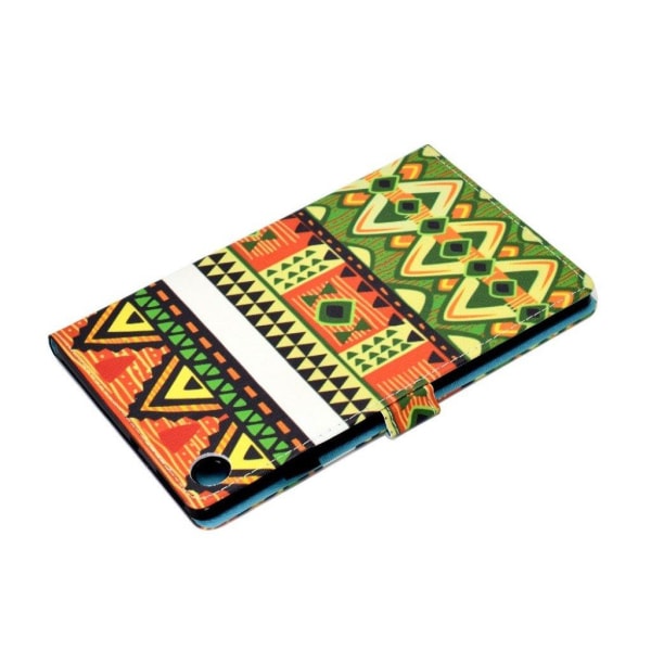 Lenovo Tab M10 FHD Plus pattern printing leather case - Triangle Multicolor