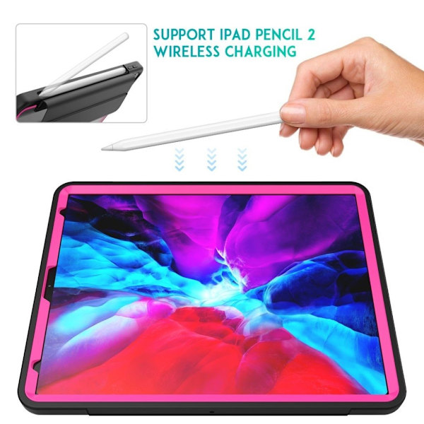 iPad Pro 12.9 inch (2020) elegant tri-fold etui - sort / Rose Black