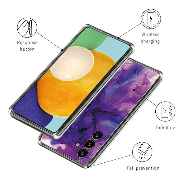 Deco Samsung Galaxy A55 deksel - Style L Purple