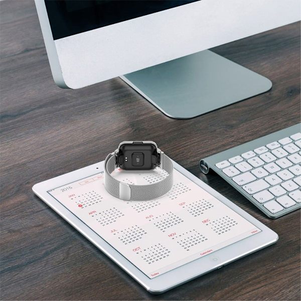 Xiaomi Redmi Watch 2 Lite milanesisk urrem + ramme - Sort Black