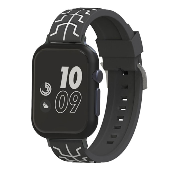 Apple Watch Series 4 44mm fish bone silikone Urrem - Sort / Hvid Black