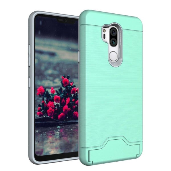 LG G7 ThinQ mobilskal hårdplast och TPU material borstad textur Grön